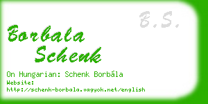 borbala schenk business card
